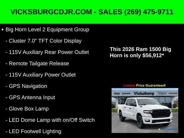 2026 RAM Ram 1500 RAM 1500 BIG HORN CREW CAB 4X4 5'7' BOX