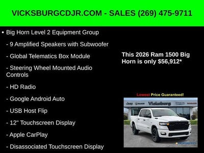 2026 RAM Ram 1500 RAM 1500 BIG HORN CREW CAB 4X4 5'7' BOX