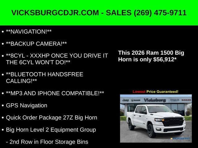 2026 RAM Ram 1500 RAM 1500 BIG HORN CREW CAB 4X4 5'7' BOX