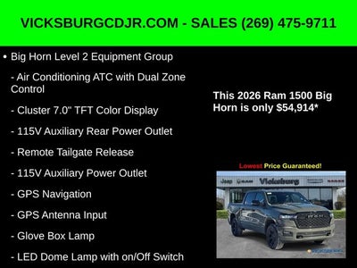 2026 RAM Ram 1500 RAM 1500 BIG HORN CREW CAB 4X4 5'7' BOX