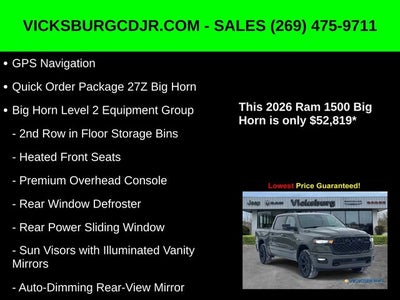 2026 RAM Ram 1500 RAM 1500 BIG HORN CREW CAB 4X4 5'7' BOX