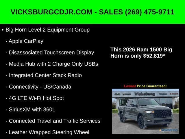 2026 RAM Ram 1500 RAM 1500 BIG HORN CREW CAB 4X4 5'7' BOX