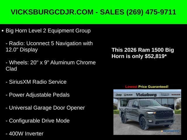 2026 RAM Ram 1500 RAM 1500 BIG HORN CREW CAB 4X4 5'7' BOX