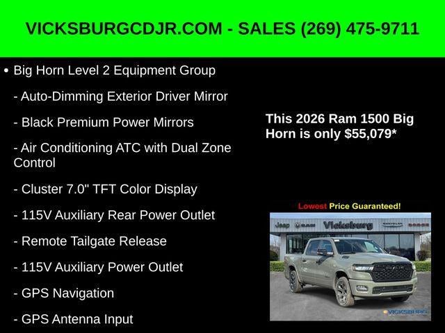 2026 RAM Ram 1500 RAM 1500 BIG HORN CREW CAB 4X4 5'7' BOX