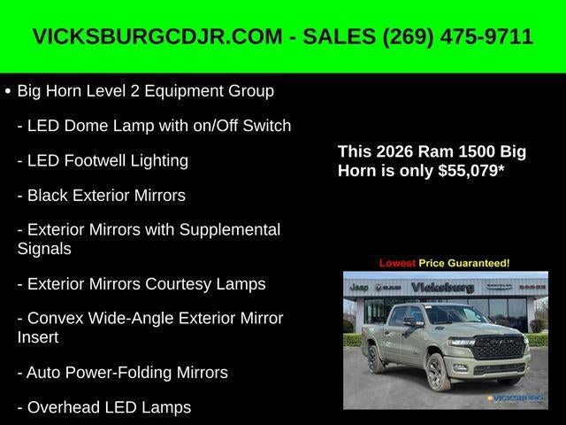 2026 RAM Ram 1500 RAM 1500 BIG HORN CREW CAB 4X4 5'7' BOX