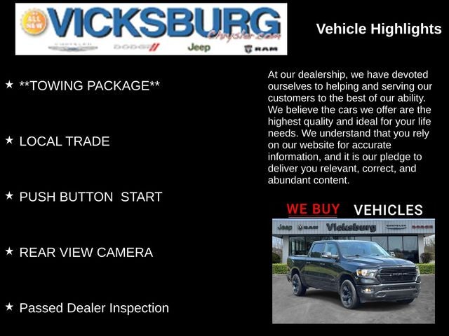 2019 RAM 1500 Big Horn/Lone Star Crew Cab 4x4 5'7' Box