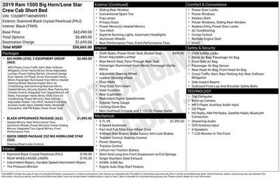 2019 RAM 1500 Big Horn/Lone Star Crew Cab 4x4 5'7' Box