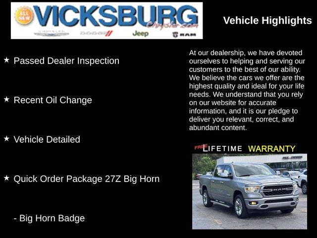 2022 RAM 1500 Big Horn Crew Cab 4x4 5'7' Box