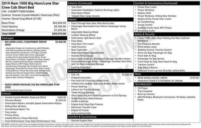 2019 RAM 1500 Big Horn/Lone Star Crew Cab 4x4 5'7' Box