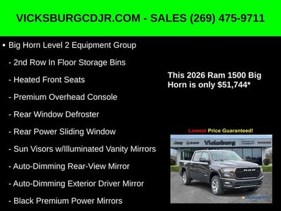 2026 RAM Ram 1500 RAM 1500 BIG HORN CREW CAB 4X4 5'7' BOX