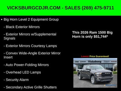 2026 RAM Ram 1500 RAM 1500 BIG HORN CREW CAB 4X4 5'7' BOX