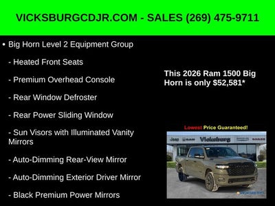 2026 RAM Ram 1500 RAM 1500 BIG HORN CREW CAB 4X4 5'7' BOX