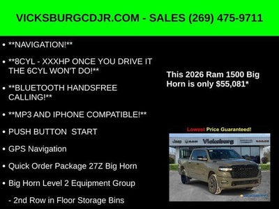 2026 RAM Ram 1500 RAM 1500 BIG HORN CREW CAB 4X4 5'7' BOX