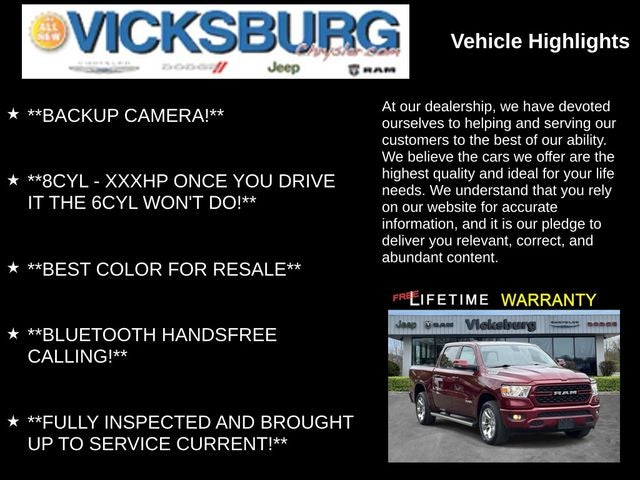 2024 RAM 1500 Big Horn Crew Cab 4x4 5'7' Box