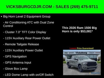 2026 RAM Ram 1500 RAM 1500 BIG HORN CREW CAB 4X4 5'7' BOX