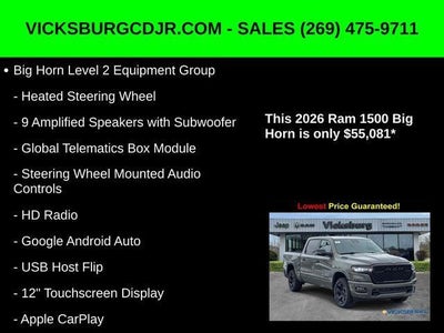 2026 RAM Ram 1500 RAM 1500 BIG HORN CREW CAB 4X4 5'7' BOX