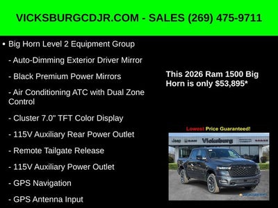 2026 RAM Ram 1500 RAM 1500 BIG HORN CREW CAB 4X4 5'7' BOX