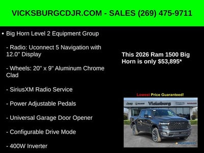 2026 RAM Ram 1500 RAM 1500 BIG HORN CREW CAB 4X4 5'7' BOX