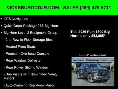 2026 RAM Ram 1500 RAM 1500 BIG HORN CREW CAB 4X4 5'7' BOX