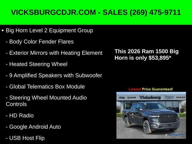 2026 RAM Ram 1500 RAM 1500 BIG HORN CREW CAB 4X4 5'7' BOX