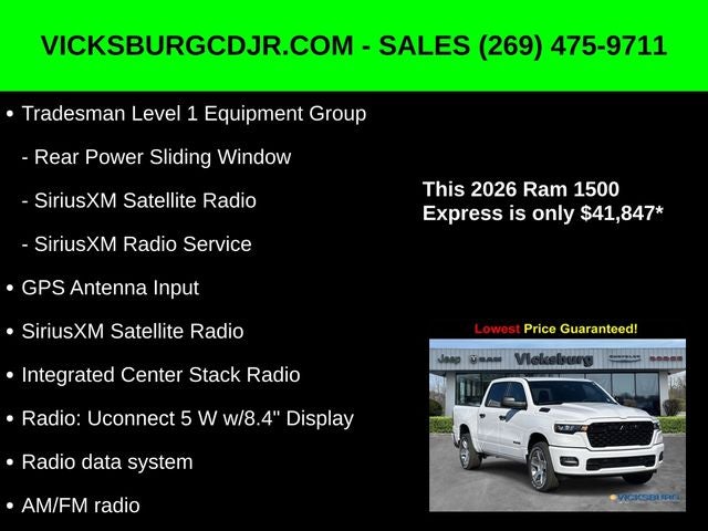 2026 RAM Ram 1500 RAM 1500 EXPRESS CREW CAB 4X4 5'7' BOX