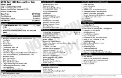 2026 RAM Ram 1500 RAM 1500 EXPRESS CREW CAB 4X4 5'7' BOX