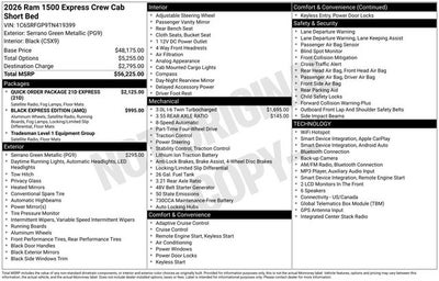 2026 RAM 1500 Express Crew Cab 4x4 5'7' Box