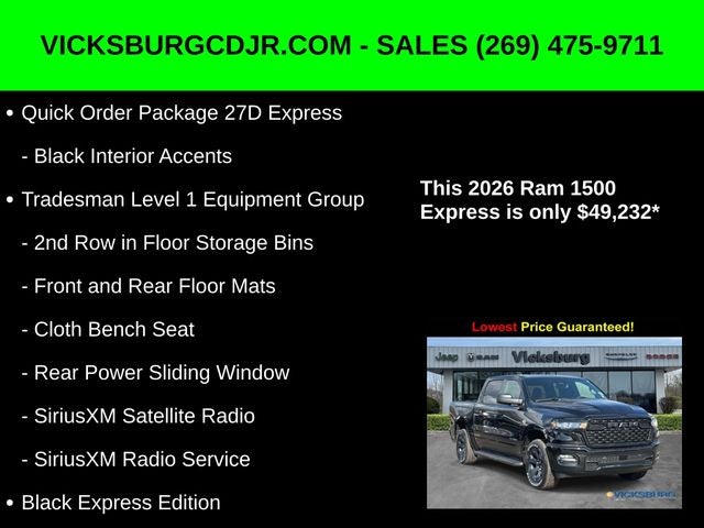 2026 RAM Ram 1500 RAM 1500 EXPRESS CREW CAB 4X4 5'7' BOX