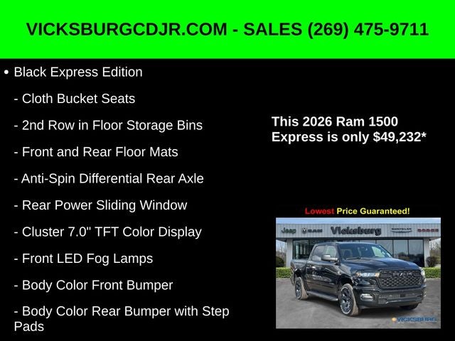 2026 RAM Ram 1500 RAM 1500 EXPRESS CREW CAB 4X4 5'7' BOX