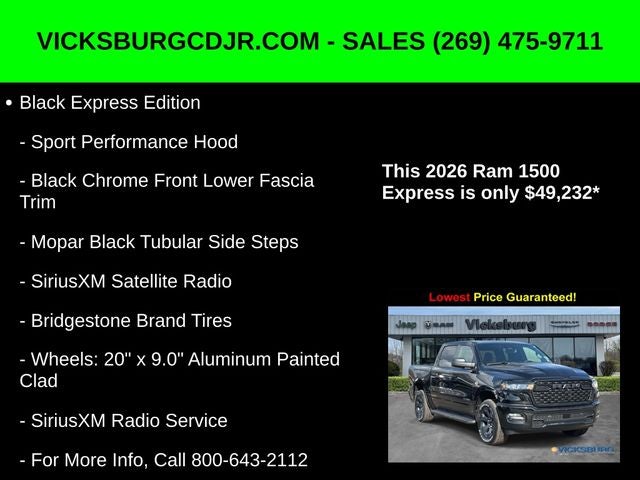 2026 RAM Ram 1500 RAM 1500 EXPRESS CREW CAB 4X4 5'7' BOX