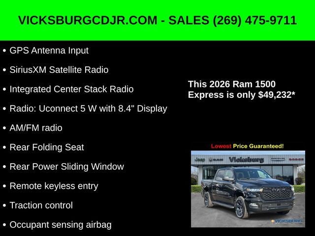 2026 RAM Ram 1500 RAM 1500 EXPRESS CREW CAB 4X4 5'7' BOX