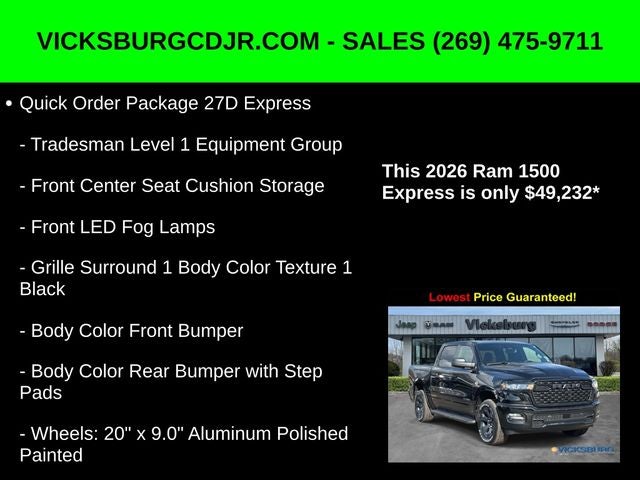 2026 RAM Ram 1500 RAM 1500 EXPRESS CREW CAB 4X4 5'7' BOX