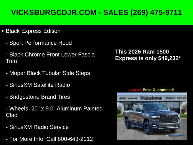 2026 RAM Ram 1500 RAM 1500 EXPRESS CREW CAB 4X4 5'7' BOX
