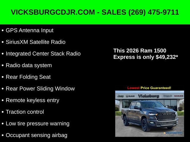 2026 RAM Ram 1500 RAM 1500 EXPRESS CREW CAB 4X4 5'7' BOX