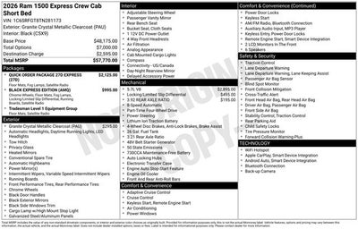2026 RAM Ram 1500 RAM 1500 EXPRESS CREW CAB 4X4 5'7' BOX