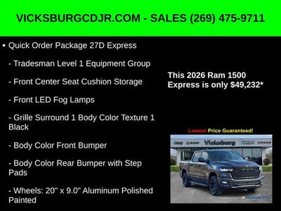 2026 RAM Ram 1500 RAM 1500 EXPRESS CREW CAB 4X4 5'7' BOX