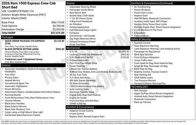 2026 RAM Ram 1500 RAM 1500 EXPRESS CREW CAB 4X4 5'7' BOX