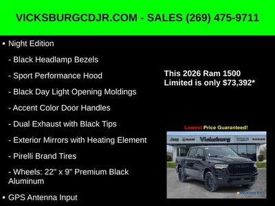 2026 RAM Ram 1500 RAM 1500 LIMITED CREW CAB 4X4 5'7' BOX