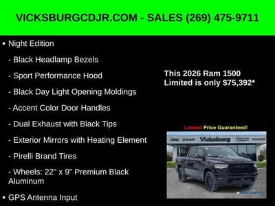 2026 RAM Ram 1500 RAM 1500 LIMITED CREW CAB 4X4 5'7' BOX