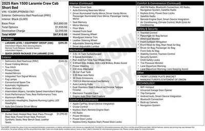 2025 RAM 1500 Laramie Crew Cab 4x4 5'7' Box