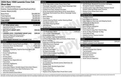 2026 RAM Ram 1500 RAM 1500 LARAMIE CREW CAB 4X4 5'7' BOX