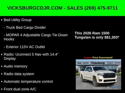 2026 RAM Ram 1500 RAM 1500 TUNGSTEN CREW CAB 4X4