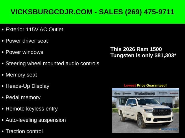 2026 RAM Ram 1500 RAM 1500 TUNGSTEN CREW CAB 4X4