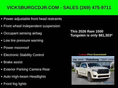 2026 RAM Ram 1500 RAM 1500 TUNGSTEN CREW CAB 4X4