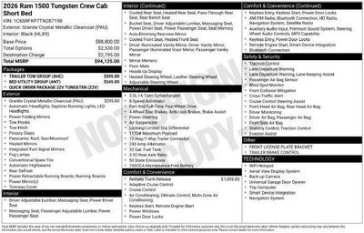 2026 RAM 1500 RAM 1500 TUNGSTEN CREW CAB 4X4
