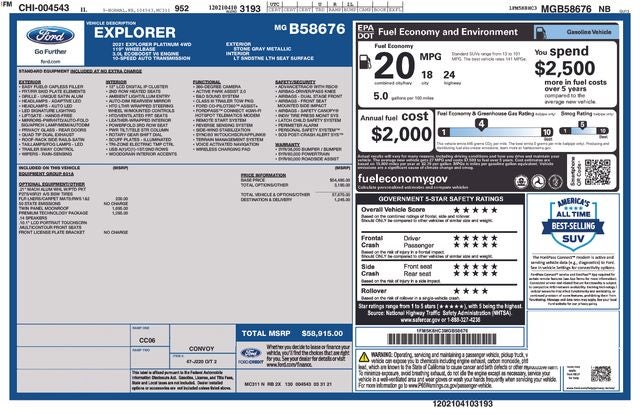 2021 Ford Explorer Platinum