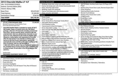 2012 Chevrolet Malibu 1LT