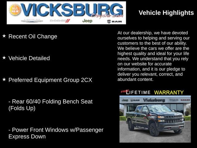2021 Chevrolet Silverado 1500 4WD Crew Cab Short Bed Custom Trail Boss