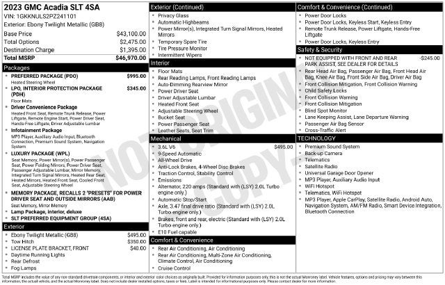 2023 GMC Acadia AWD SLT