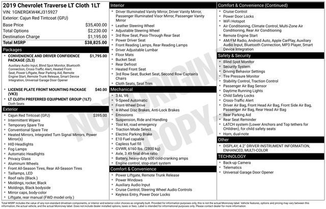 2019 Chevrolet Traverse 1LT